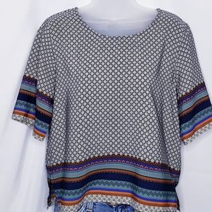 💟Forever 21 geometric pattern top *SMALL